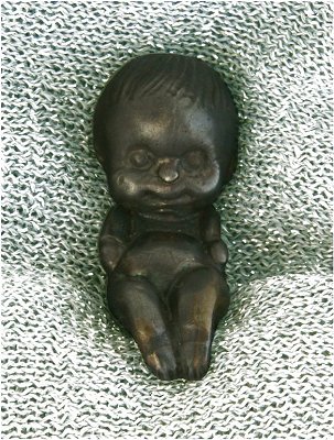 Zilveren pasgeboren baby zwart